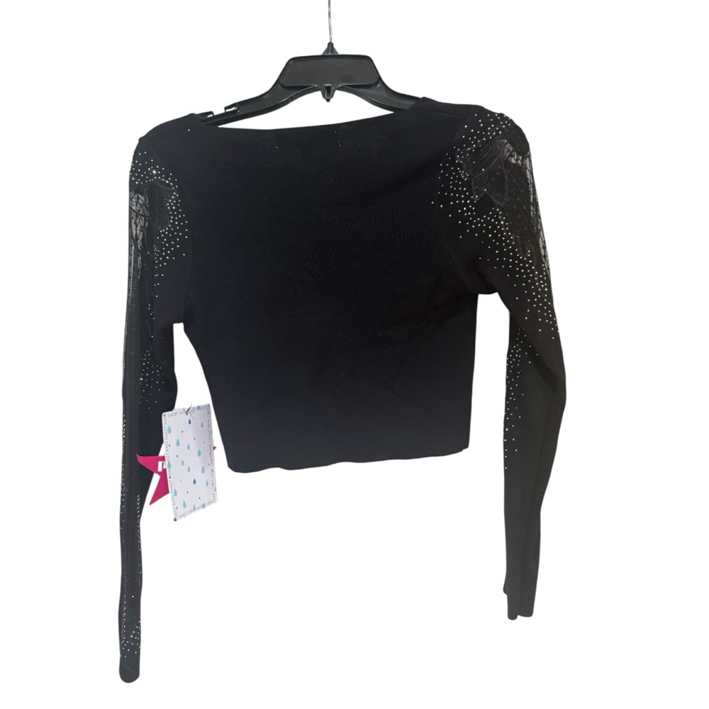 Long sleeve new  M shirt with rhinestones.